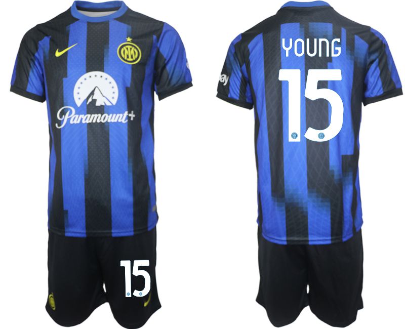 Men 2023-2024 Club Inter Milan home blue #15 Soccer Jersey->inter milan jersey->Soccer Club Jersey